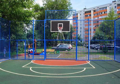Забор Protect для баскетбольной площадки в Полевском
